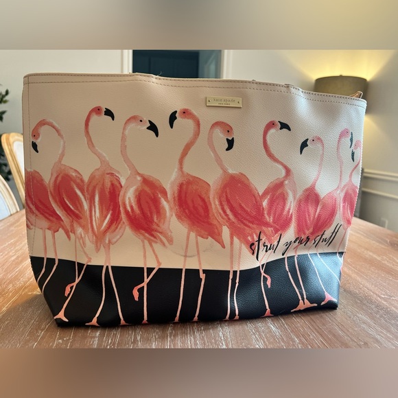 Kate Spade Pink Flamingo Tote Bag - Picture 1 of 10